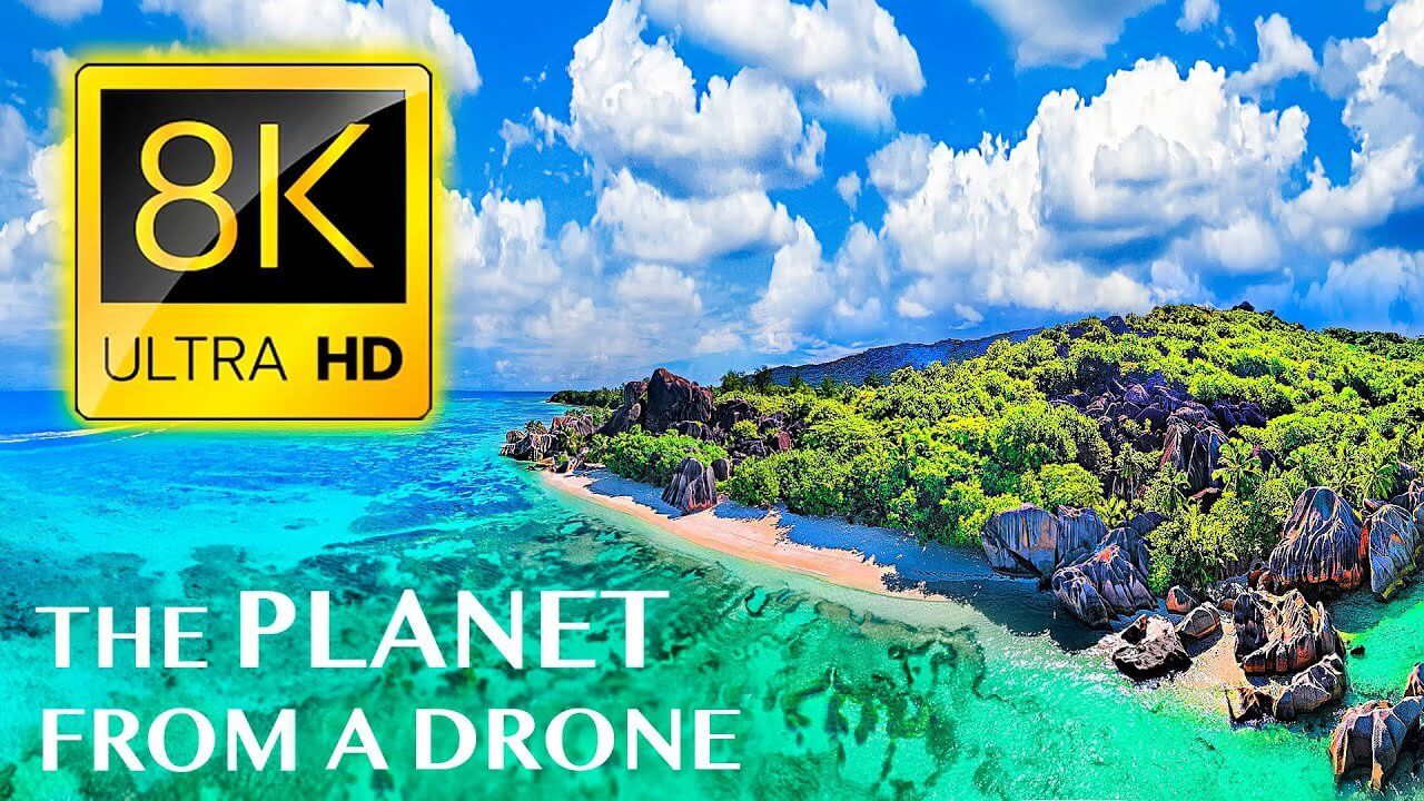 THE PLANET EARTH FROM A DRONE 8K ULTRA HD