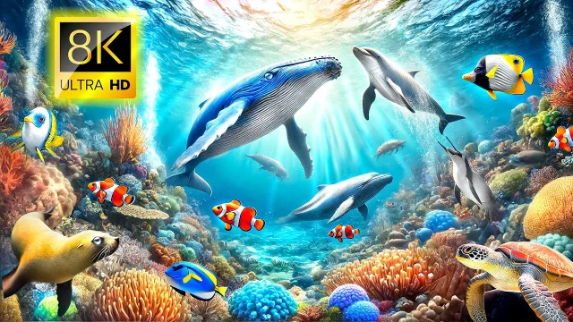 OCEANIC WONDERS Mesmerizing Marine Animals 8K VIDEO ULTRA HD HDR