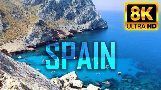 🇪🇸Spain in 8K UHD   Best Places in Spain  You Have to See With Relaxing Music, Calm Music