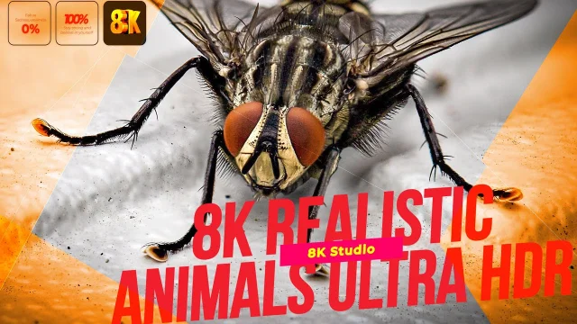 8K video ANIMALS Hdr  60 Fps ULTRA HD big room