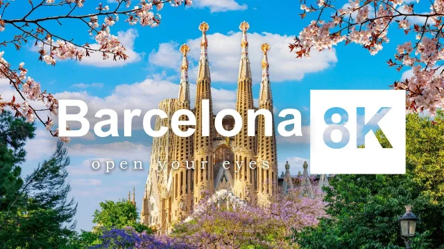 Barcelona, Spain - Wonderful City in Europe   8K ULTRA-HD (60 FPS)