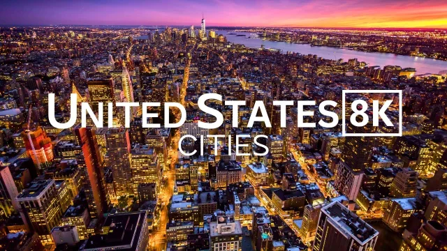 Cities of United States of America 🇺🇸 in 8K ULTRA HD 60FPS Drone Video